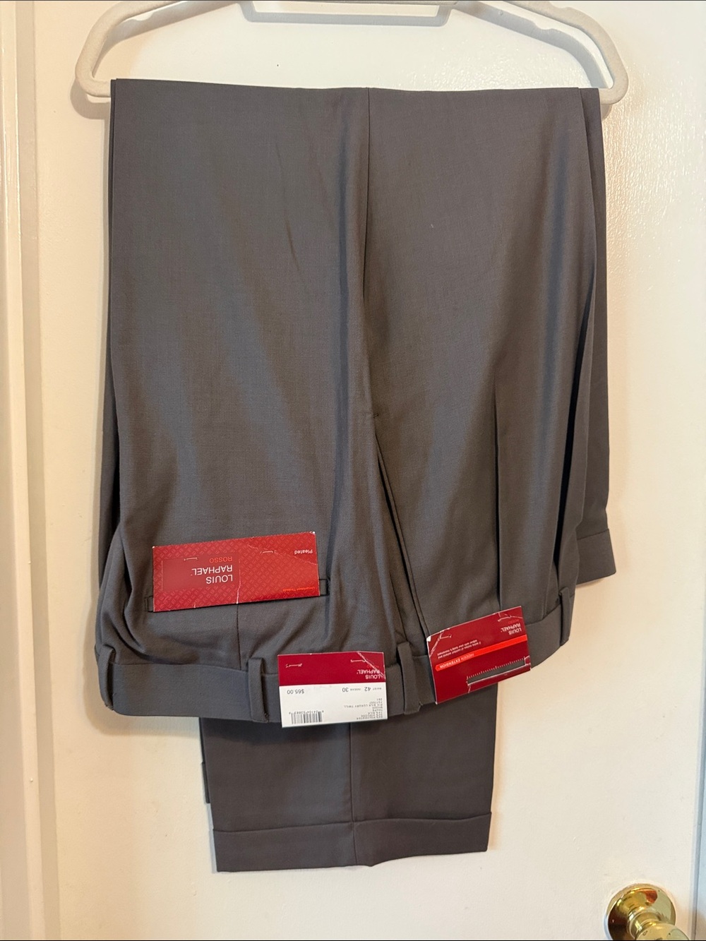 Louis Raphael Men's Charcoal Gray Dress Pants